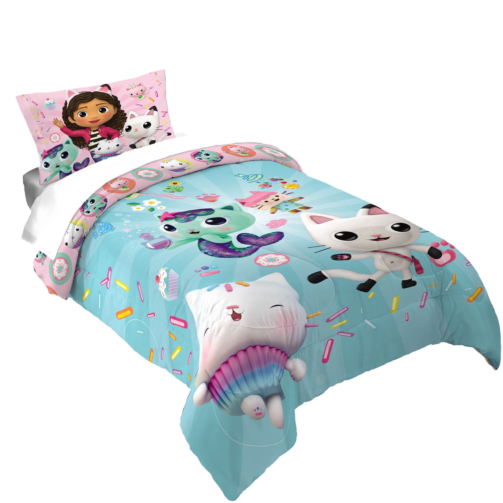 Edredon Gabby Dollhouse Reversible tamaño Individual y Matrimonial 2pz
