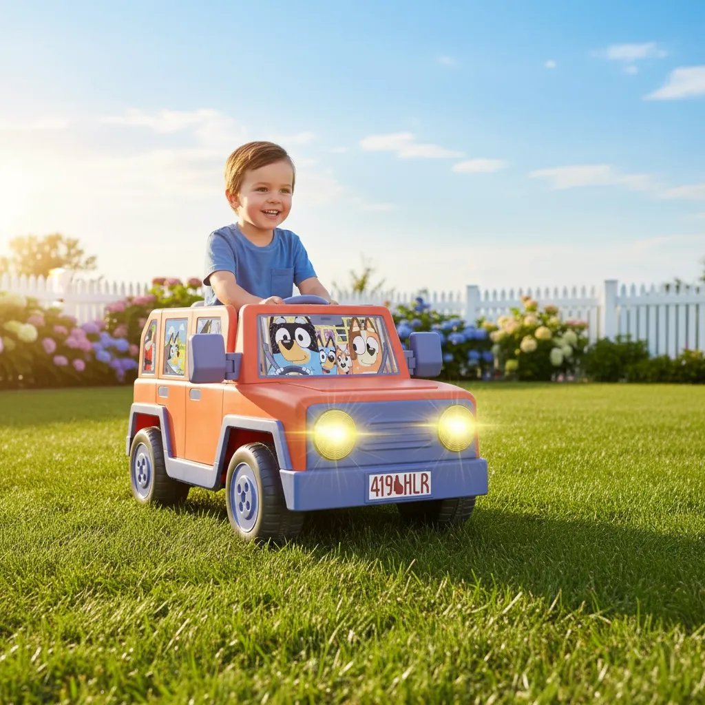 Carro Electrico Bluey 12 Volts Niños De 3-7 Años